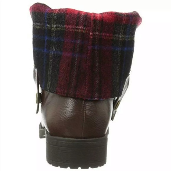 Penny loves Kenny Devon lace up brown plaid boots - Picture 4 of 8